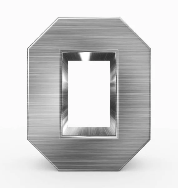 Lettera Metallo Cubico Isolato Bianco Rendering — Foto Stock