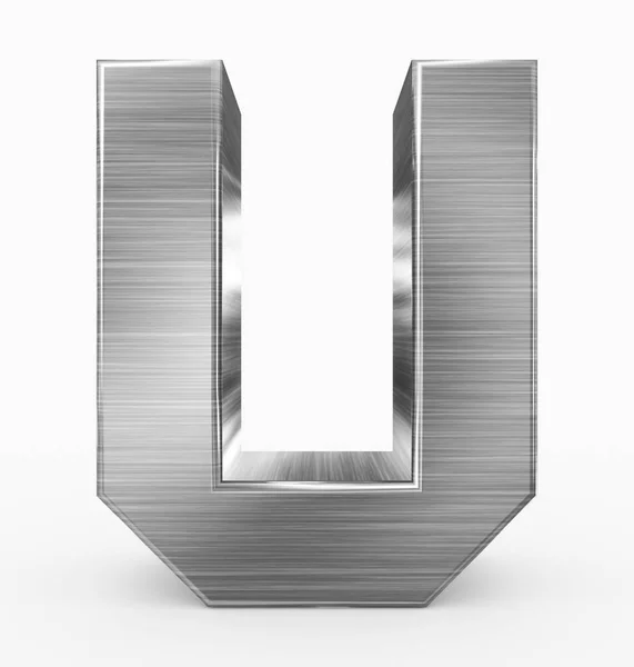 Letter Cubic Metal Isolated White Rendering — Stock Photo, Image
