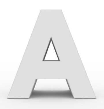 mektup bir 3d temiz beyaz beyaz - 3d render izole