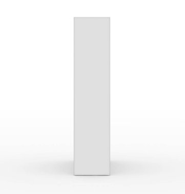 harf ı 3d beyaz izole üzerinde beyaz - 3d render