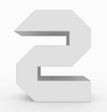 2 3d küp beyaz beyaz - 3d render izole numara