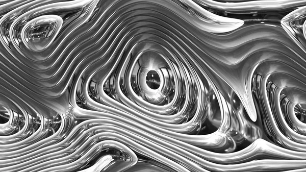 Abstract Curves Metal Parametric Curved Shapes Seamless Background Rendering — Stock Photo, Image