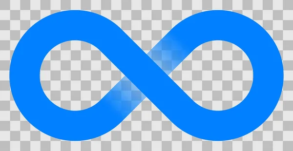 Unendlichkeitssymbol Blau Einfach Mit Transparenz Folge Isoliert Vektordarstellung — Stockvektor