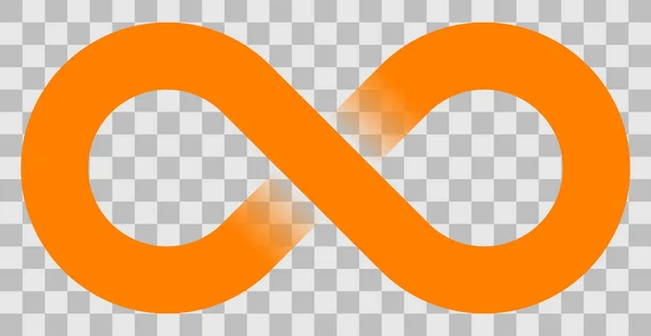 Infinity Symbol Orange Enkel Med Öppenhet Eps Isolerade Vektorillustration — Stock vektor