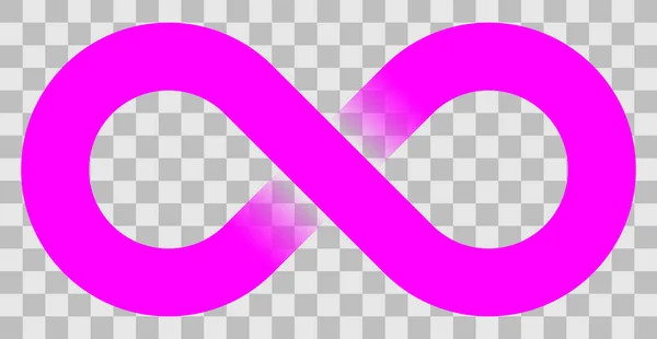 Символ Бесконечности Фиолетовый Просто Прозрачностью Eps Изолированные Векторные Иллюстрации — стоковый вектор