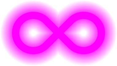 sonsuzluk sembolü mor - saydamlık ES'lerle 10 - basit kızdırma izole - vektör çizim