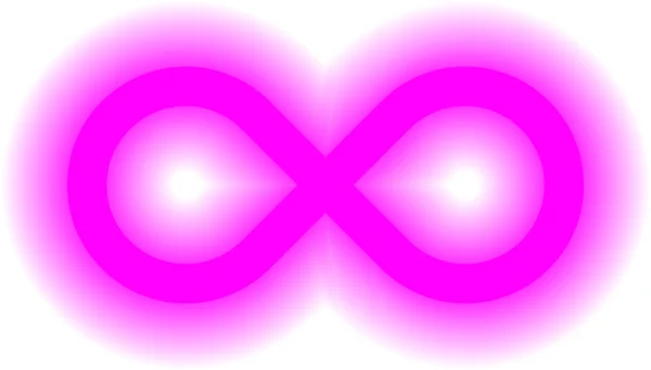 Infinity Symbol Purple Simple Glow Transparency Eps Isolated Vector Illustration — Stock Vector