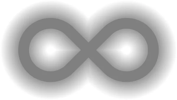 Infinity Symbol Medium Gray Simple Glow Transparency Eps Isolated Vector — Stock Vector