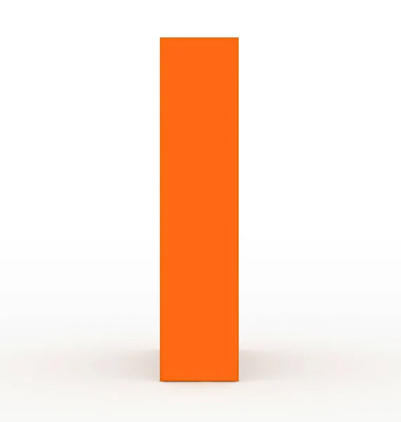 Písmeno Oranžové Izolované Bílém Vykreslování — Stock fotografie