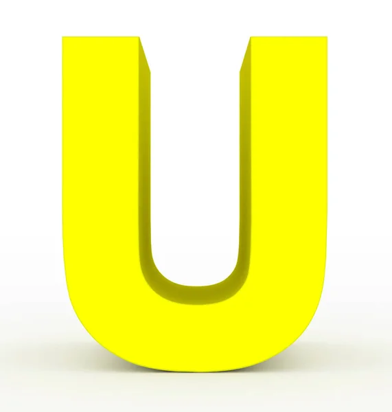 Letter Yellow Isolated White Rendering — Stock Photo, Image