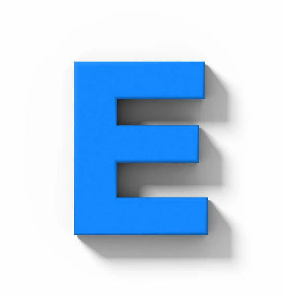 Letter Blauw Wit Met Shadow Orthogonale Projectie Rendering Geïsoleerd — Stockfoto