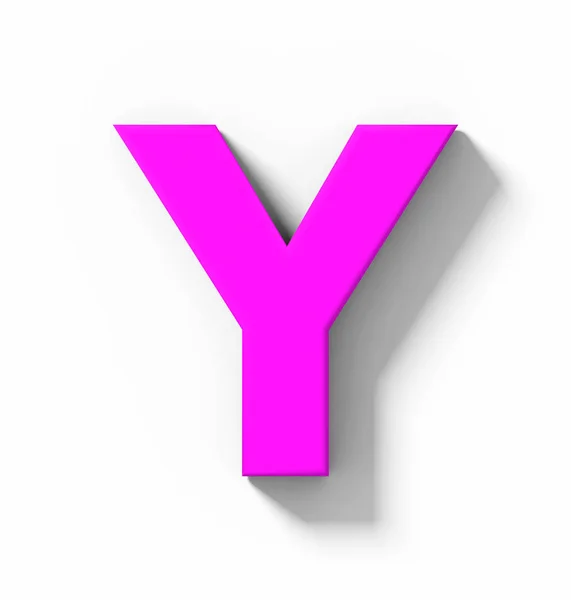 Letra Púrpura Aislado Blanco Con Sombra Proyección Ortogonal Representación —  Fotos de Stock