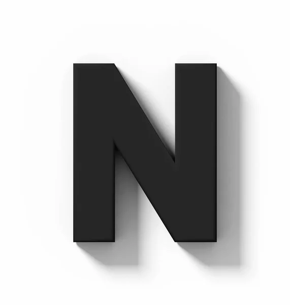 Letter Zwart Wit Met Shadow Orthogonale Projectie Rendering Geïsoleerd — Stockfoto