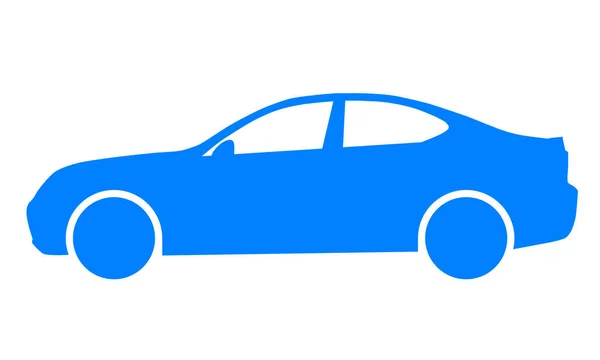 Icono Del Símbolo Del Coche Azul Aislado Ilustración Vectorial — Vector de stock