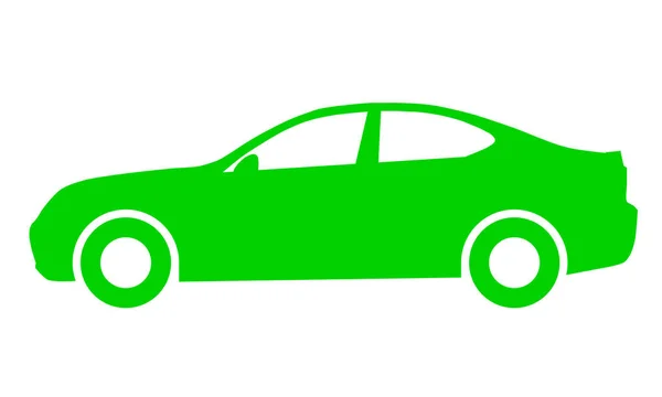 Car Symbol Icon Green Isolated Vector Illustration — Stock Vector