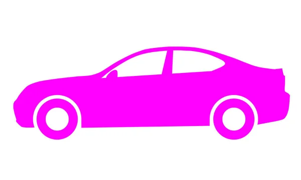 Εικονίδιο Αυτοκινήτου Σύμβολο Μοβ Απομονωμένη Διανυσματικά Εικονογράφηση — Διανυσματικό Αρχείο