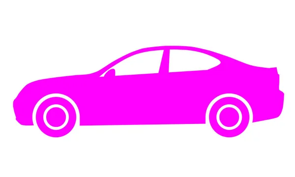 Samochód Symbol Ikonę Fioletowy Białym Tle Ilustracja Wektorowa — Wektor stockowy