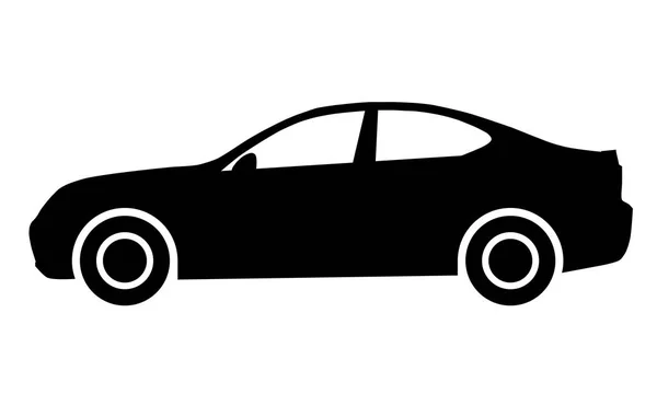 Car Symbol Icon Black Isolated Vector Illustration — Stock Vector