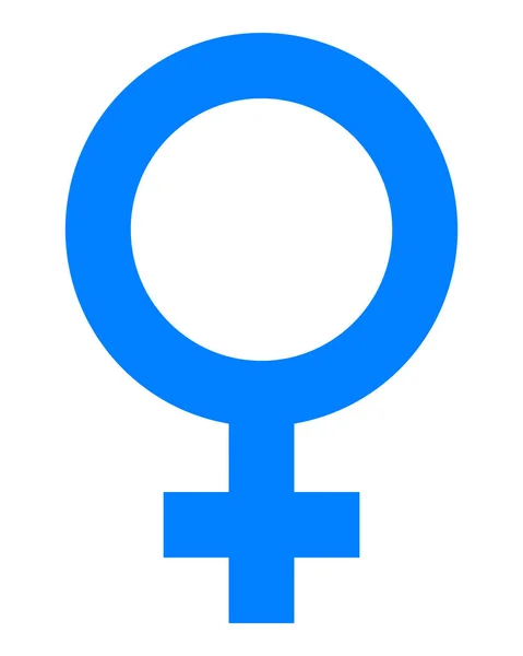 Θηλυκό Σύμβολο Εικονίδιο Μπλε Απλή Απομονωμένη Εικονογράφηση Διάνυσμα — Διανυσματικό Αρχείο