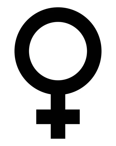 Icono Símbolo Femenino Negro Simple Aislado Ilustración Vectorial — Archivo Imágenes Vectoriales