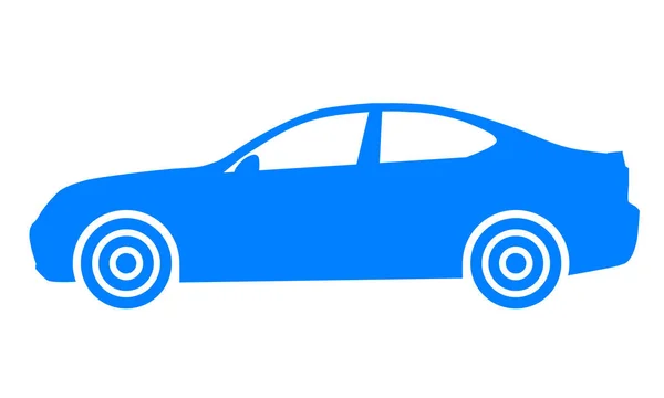 Samochód Symbol Ikonę Niebieski Białym Tle Ilustracja Wektorowa — Wektor stockowy