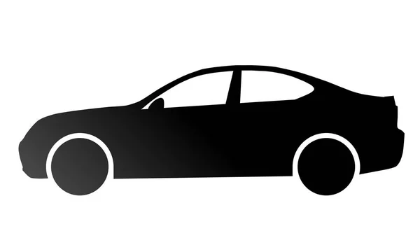 Auto Symbool Icon Zwarte Verloop Geïsoleerd Vector Illustratie — Stockvector