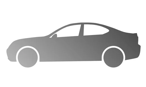 Auto Symboolpictogram Middellange Grijze Verloop Geïsoleerd Vector Illustratie — Stockvector