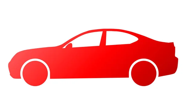 Icône Symbole Voiture Dégradé Rouge Isolé Illustration Vectorielle — Image vectorielle