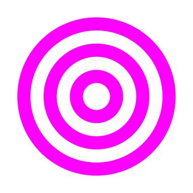 İşaret - mor basit şeffaf, izole hedef - illüstrasyon vektör