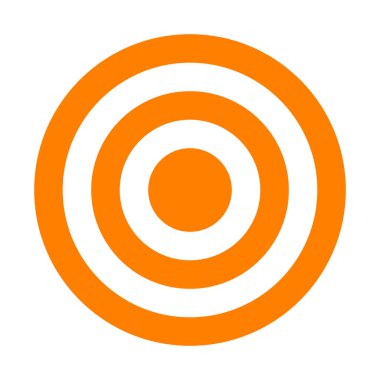 İşaret - turuncu basit şeffaf, izole hedef - illüstrasyon vektör