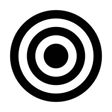 İşaret - siyah basit şeffaf, izole hedef - illüstrasyon vektör