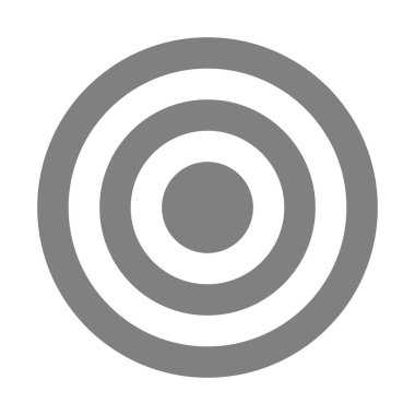 Hedef işareti - orta gri basit şeffaf, izole - vektör çizim