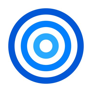 Hedef işareti - mavi tonları basit şeffaf, izole - vektör çizim