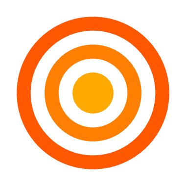 Hedef işareti - turuncu tonları basit şeffaf, izole - vektör çizim