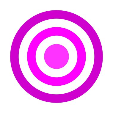 Hedef işareti - mor tonları basit şeffaf, izole - vektör çizim