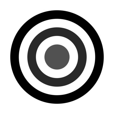 Hedef işareti - siyah tonları basit şeffaf, izole - vektör çizim