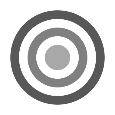 Hedef işareti - orta gri gölgeli basit şeffaf, izole - vektör çizim