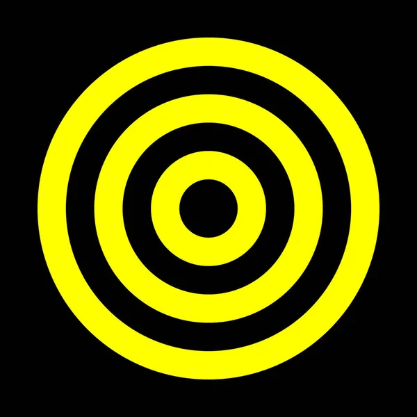 Zielschild Gelb Einfach Transparent Isoliert Vektordarstellung — Stockvektor