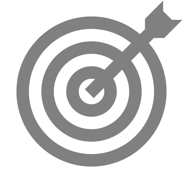 Target Sign Medium Gray Transparent Dart Isolated Vector Illustration — Stock Vector