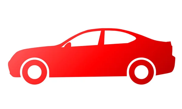 Auto Symbol Ikonu Červený Gradient Izolované Vektorové Ilustrace — Stockový vektor