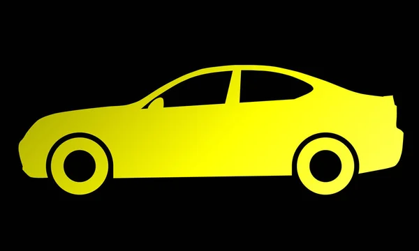 汽车标志图标 黄色梯度 被隔绝的 向量例证 — 图库矢量图片