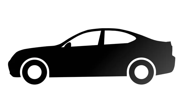 Auto Symbool Icon Zwarte Verloop Geïsoleerd Vector Illustratie — Stockvector