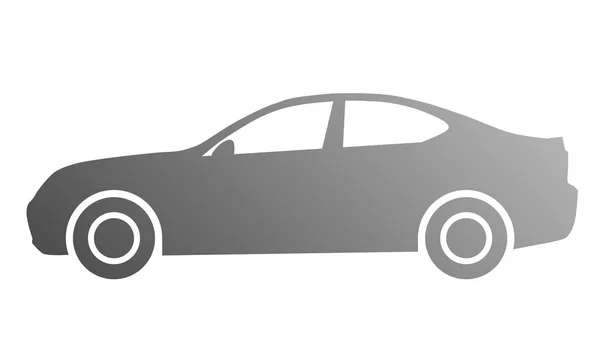 Εικονίδιο Αυτοκινήτου Σύμβολο Μεσαία Γκρι Ντεγκραντέ Απομονωμένη Διανυσματικά Εικονογράφηση — Διανυσματικό Αρχείο