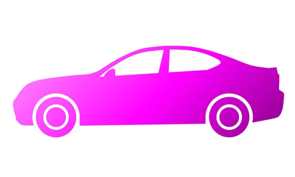 Auto Symbol Ikonu Fialový Přechod Izolované Vektorové Ilustrace — Stockový vektor