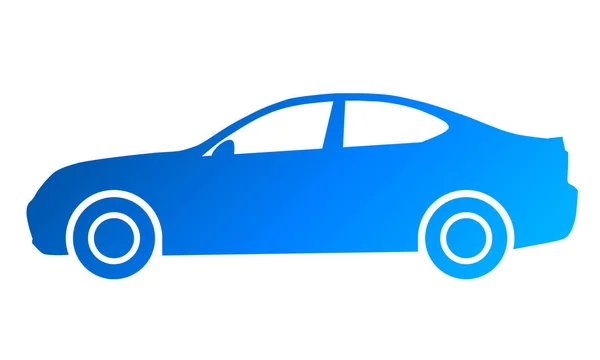Car Symbol Icon Blue Gradient Isolated Vector Illustration — Stock Vector