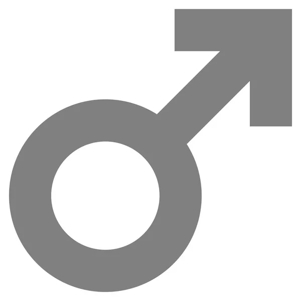 Icono Símbolo Masculino Gris Medio Simple Grueso Aislado Ilustración Vectorial — Vector de stock