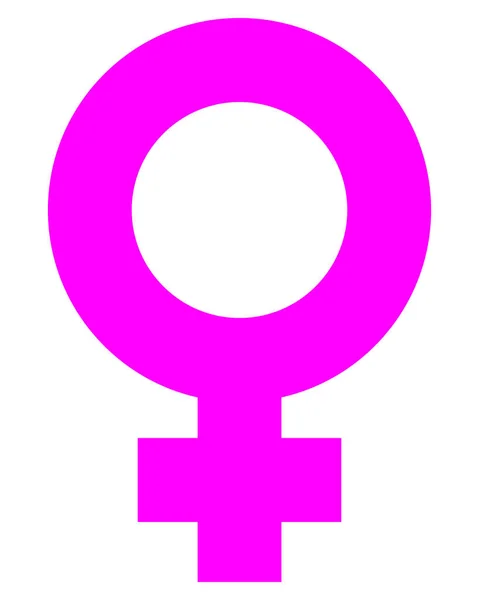 女性のシンボル アイコン 紫のシンプルな厚さ ベクトル イラスト — ストックベクタ