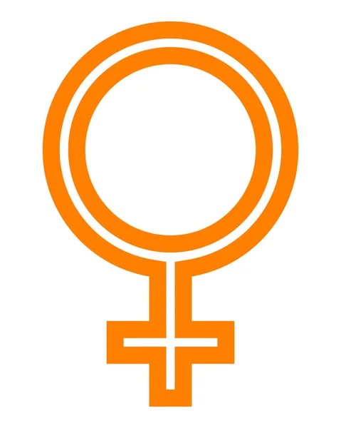 女性のシンボル アイコン 薄いオレンジ概説 ベクトル イラスト — ストックベクタ