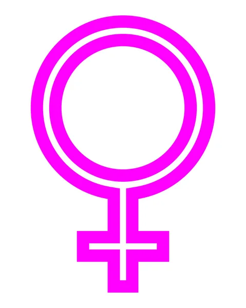 Icono Símbolo Femenino Púrpura Delgada Delineada Aislada Ilustración Vectorial — Archivo Imágenes Vectoriales