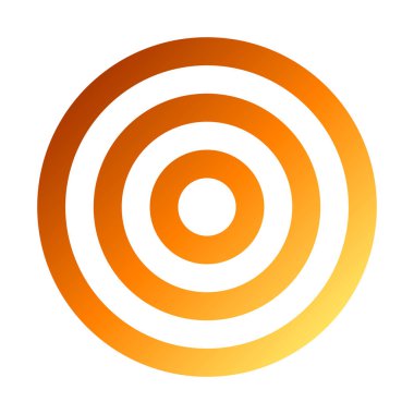 İşaret - turuncu degrade şeffaf, izole hedef - illüstrasyon vektör